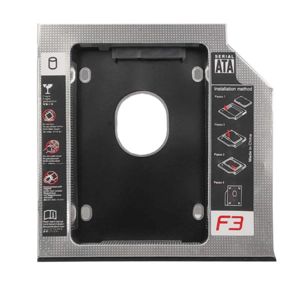 HDD Caddy Para Notebook Sata-Sata 12.7mm F-CY01