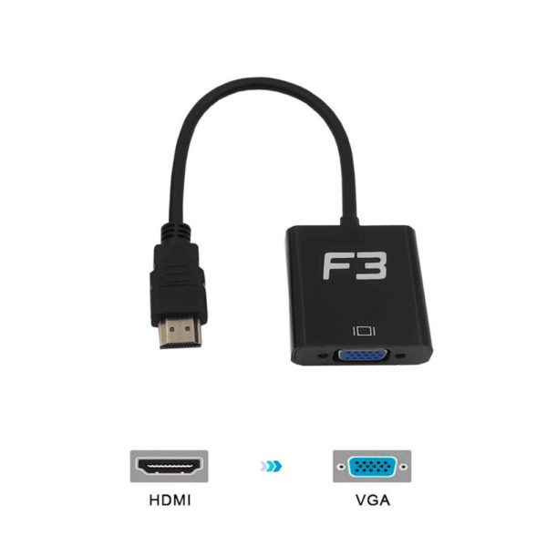 Cabo Adaptador Conversor HDMI Para VGA Fêmea + Áudio JC-AD-HM/VGA