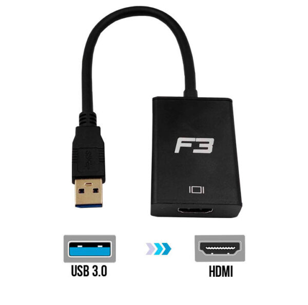 Cabo Adaptador Conversor USB 3.0 para HDMI JC-AD-UHDMI