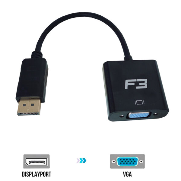 Cabo Adaptador Displayport para VGA JC-CB-DVGA