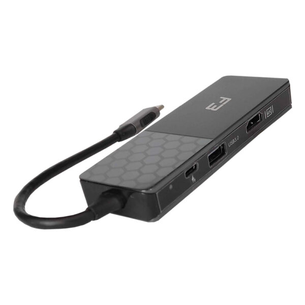 Hub Adaptador Type-c 7 em 1 Para HDMI - Type-c - USB 3.0 - Micro SD - SDe LAN 2