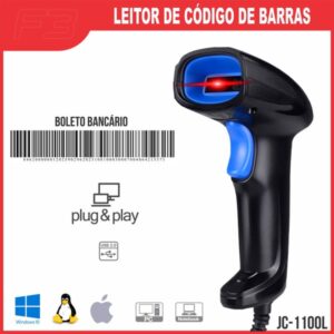 Leitor De Código de Barra com Fio Usb