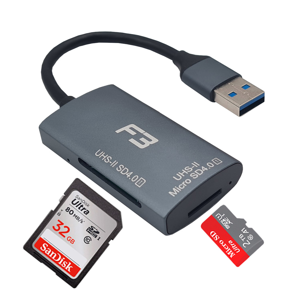 KIT 3 EM 1 CARTÃO MICRO SD 16GB + ADAPTADOR + LEITOR USB MC112 - B
