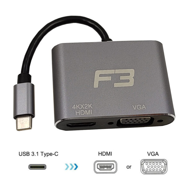 Cabo-Adaptador-2-em-1-USB-C-3.1-Type-C-Para-HDMI-4K-e-VGA-4