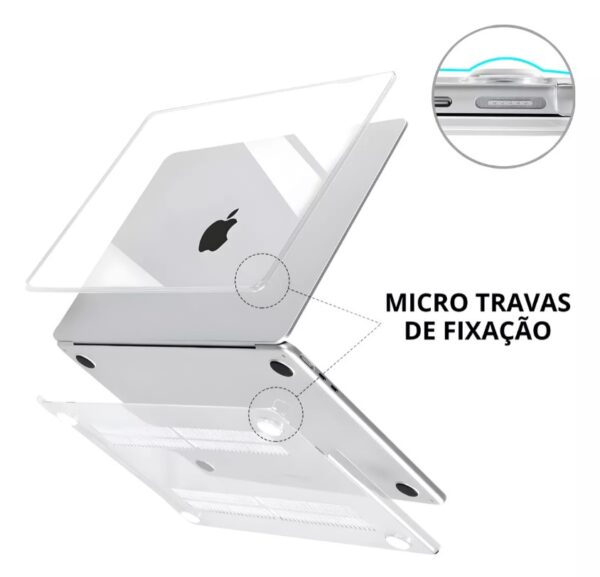 Case Capa Para Macbook Air 15.3 Pol Chip M2 A2941 Transparente 4